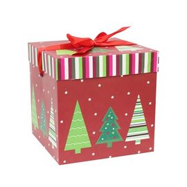 جعبه های بسته بندی تزئینی کریسمس مربع لوکس مربع چاپ آرم سفارشی
