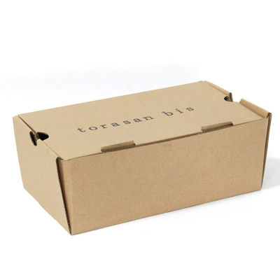 جعبه بسته بندی موج دار بازیافتی کفش مستطیلی قهوه ای